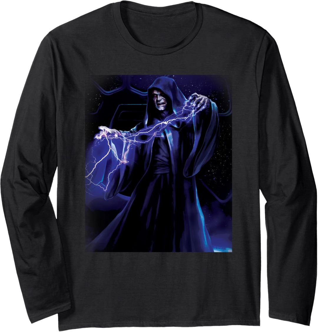 Star Wars Emperor Palpatine Darth Sidious Force Lightning Langarmshirt