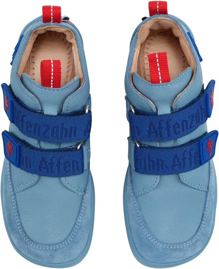 Affenzahn Barfussschuh Leder Buddy mit Klettverschluss, weich, rutschfest, für Jungen und Mädchen in