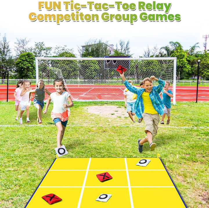 2-in-1 Riesen-Oster-Sitzsack-Wurf & grosser Tic Tac Toe Outdoor-Spiele für Kinder und Erwachsene, 1,