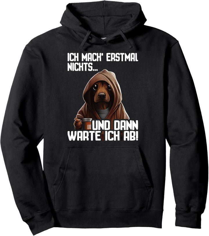 Dackel Spruch Lustig Geschenk I Ich mache erstmal nichts Pullover Hoodie