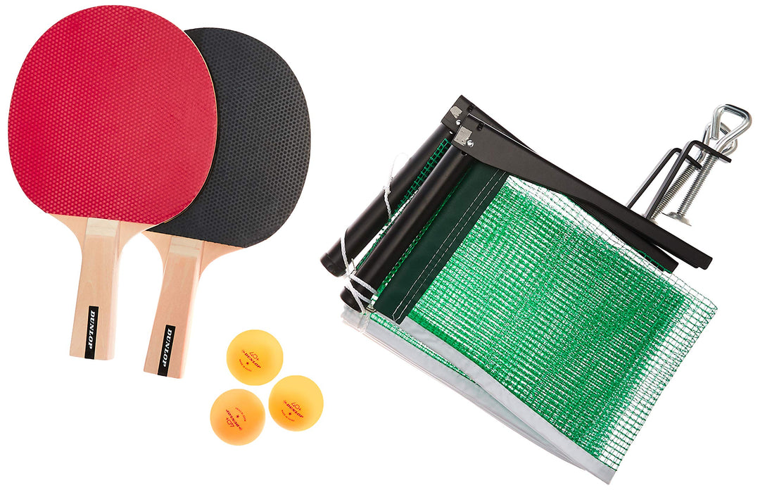 Dunlop AC Rage Championship Tischtennis-Set, 2 Schläger und 1 Netz