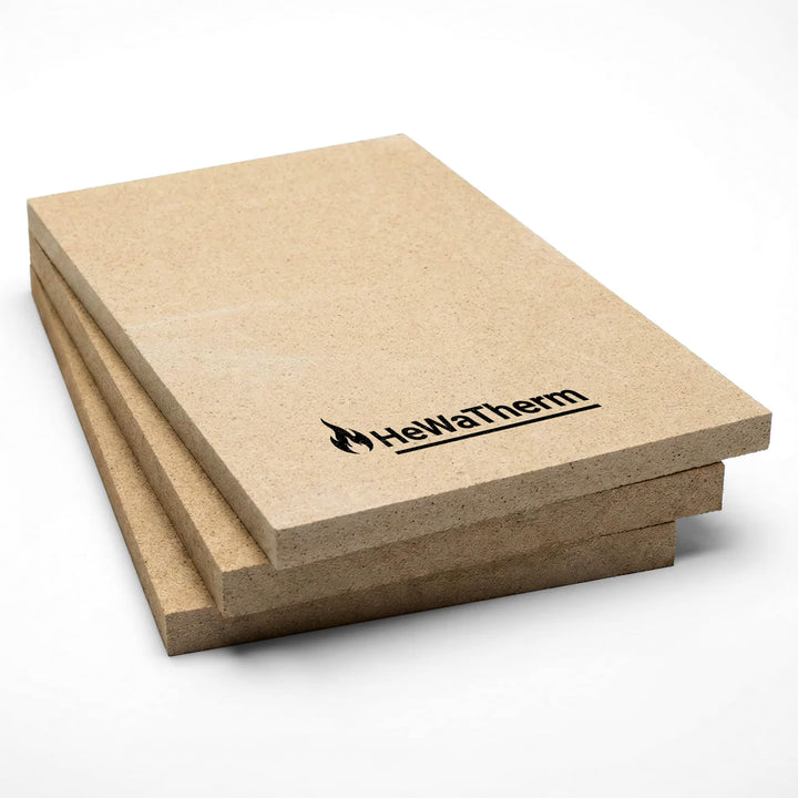 HeWaTherm Vermiculite 3 Platten 500 x 300 x 25 mm Feuerraum Auskleidung Schamotte Ersatz