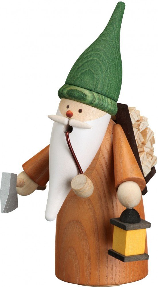 Seiffener Volkskunst | Räuchermännchen Erzgebirge Wichtel | 16 cm | erzgebirgische Holzkunst Weihnac