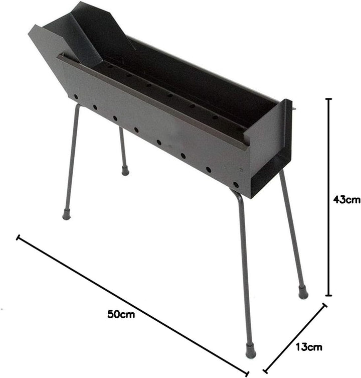 CRUCCOLINI BA12 Grill Drehspiess mit Kohle, Schwarz, 50 x 13 x 43 cm