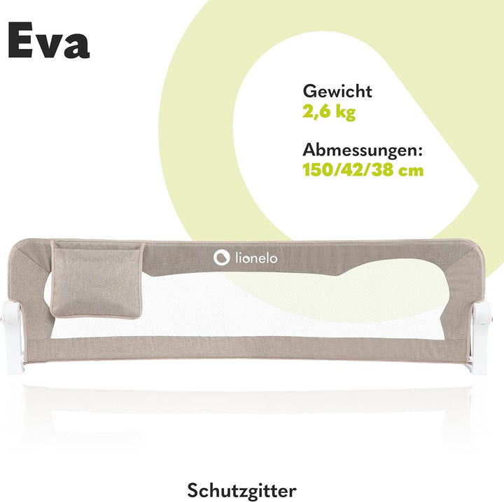 LIONELO Eva fall out protection bed fall out protection children's bed, bed rail, bed safety rail, a