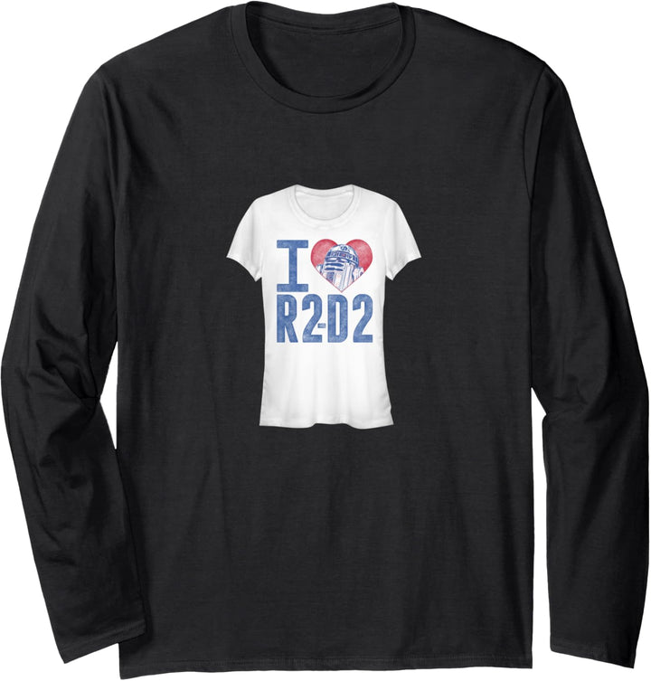 Star Wars I Heart R2-D2 Color Crayon Langarmshirt