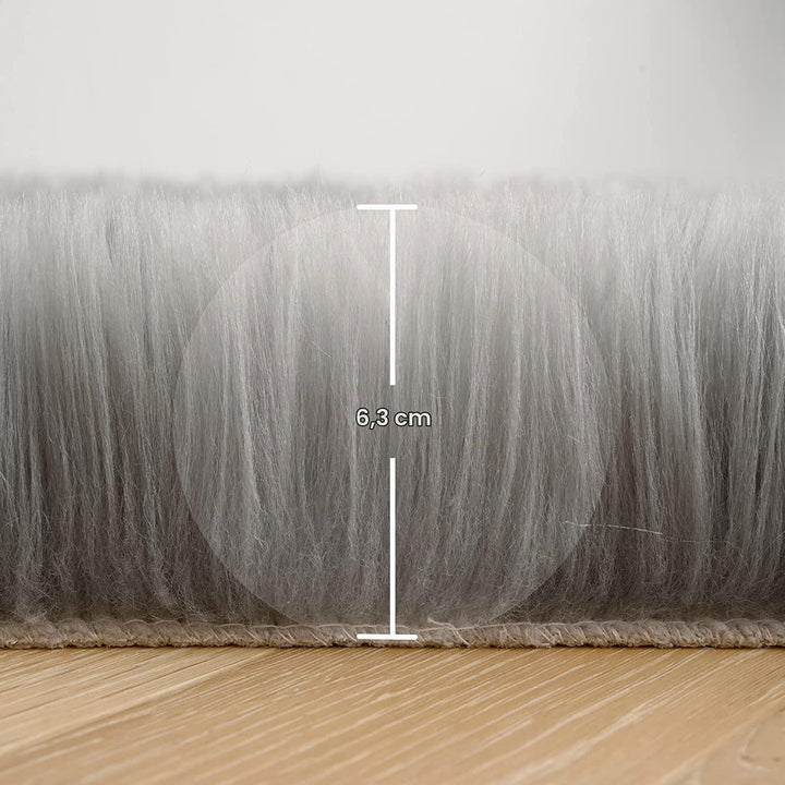 HEQUN Faux Lammfell Schaffell Teppich Kunstfell Dekofell Lammfellimitat Teppich Longhair Fell Nachah