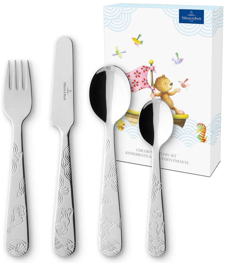 Villeroy &amp; BochVilleroy und Boch Happy as a Bear Kinderbesteck, Besteck-Set | 4-tlg., Edelstahl Kind