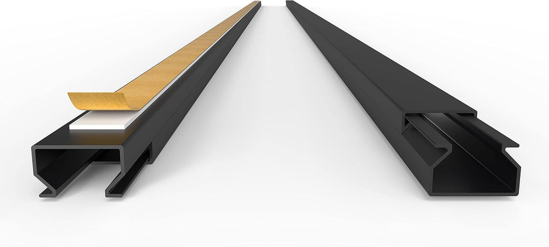Kabelkanal, 15x10 mm, 1x2 m, Schwarz, selbstklebend | PVC, UV-beständig, Innen &amp; Aussen, 1 Stange à