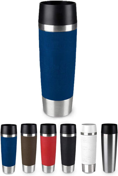 Emsa Standard-Design Travel Mugs, blau/rot, 2 x 500ml 2 Stück (1er Pack) Blau + Rot, 2 Stück (1er Pa