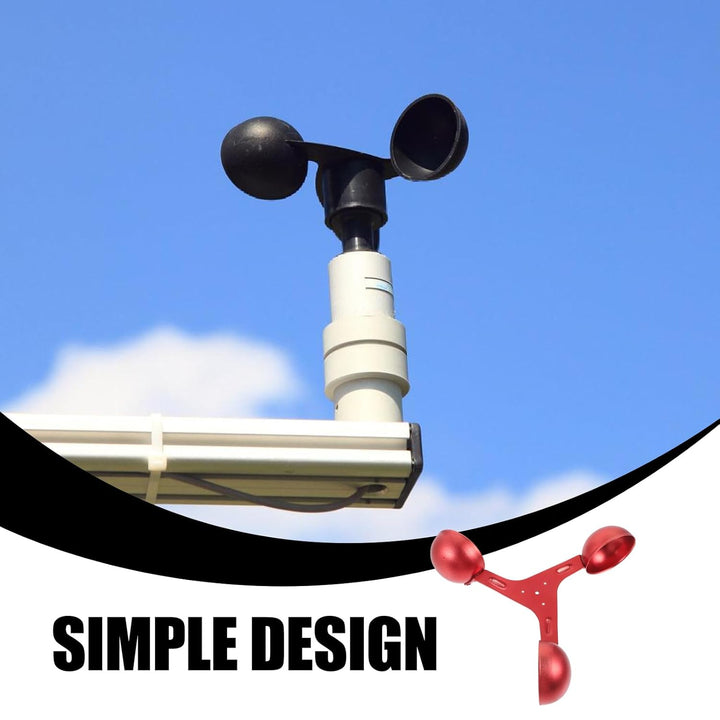 HANABASS Ersatz Windgeschwindigkeitssensor Anemometer Dreibecher 200mm Aluminium Windmesssensor Für