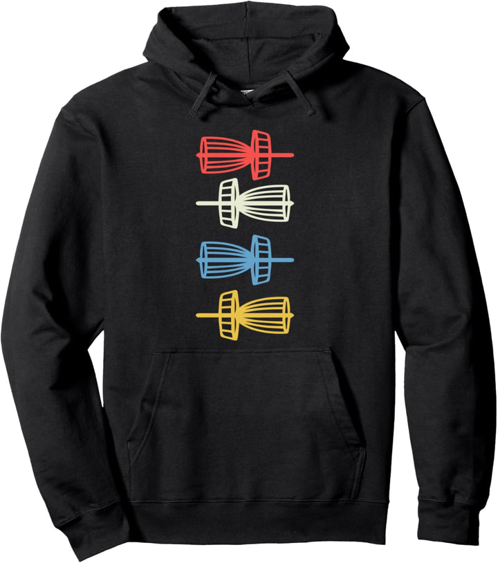 Disc Golf Funny Retro Disc Golf Korb Design Pullover Hoodie