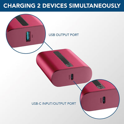 Cellularline | Tragbare Ladegeräte | Extra kompaktes tragbares Ladegerät 10000Mha - USB-C Power Deli