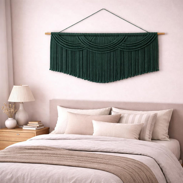 Abio Makramee Garn Grün 3mm 300m Baumwollgarn Macrame Cord Kordel Garn für Makramee Schnur Makrameeg