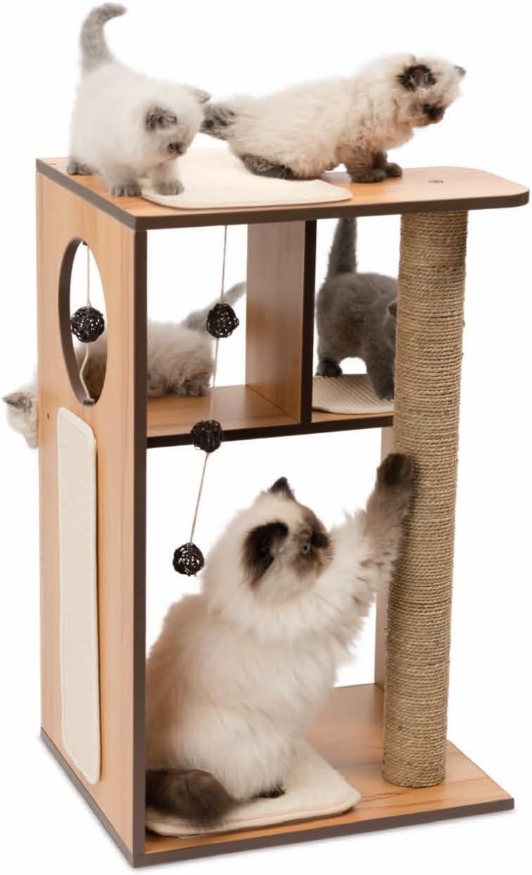 Catit 52077 Vesper Katzenmöbel Box gross, walnuss ,, 1 Stück (1er Pack), walnuss