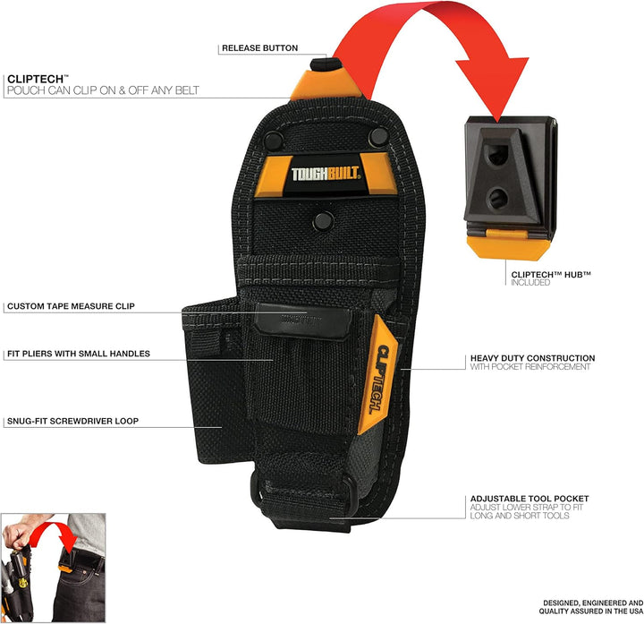 ToughBuilt TB-CT-35-S Zangentasche, klein: Polyester, Schwarz