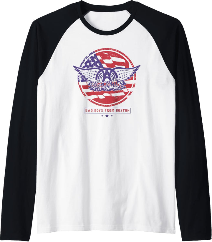 Aerosmith - Rot, Weiss & Boston Raglan