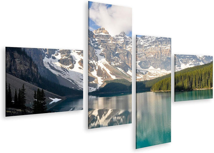 islandburner Bild auf Leinwand Moraine Lake Rocky Mountains Kanada Bilder Wandbilder Poster