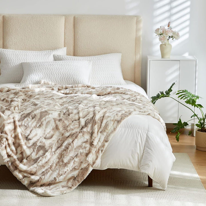 Wajade Kunstfelldecke – Sherpa Schafdecke – Comfort Luxuriöse Flauschige Kuscheldecke – weiche Decke