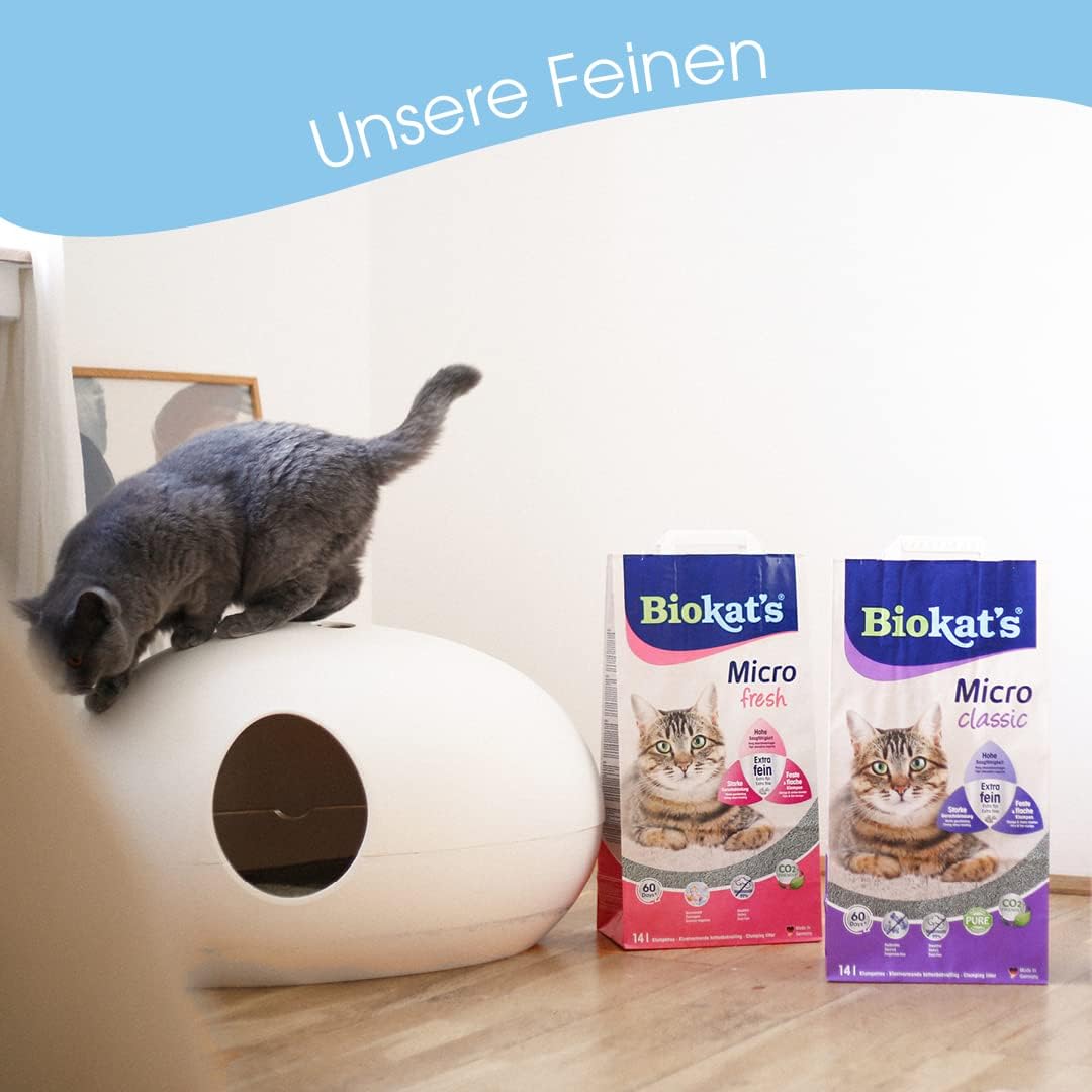 Biokat's Micro fresh Katzenstreu mit Sommer-Duft - Klumpstreu aus Bentonit mit extra feiner Körnung