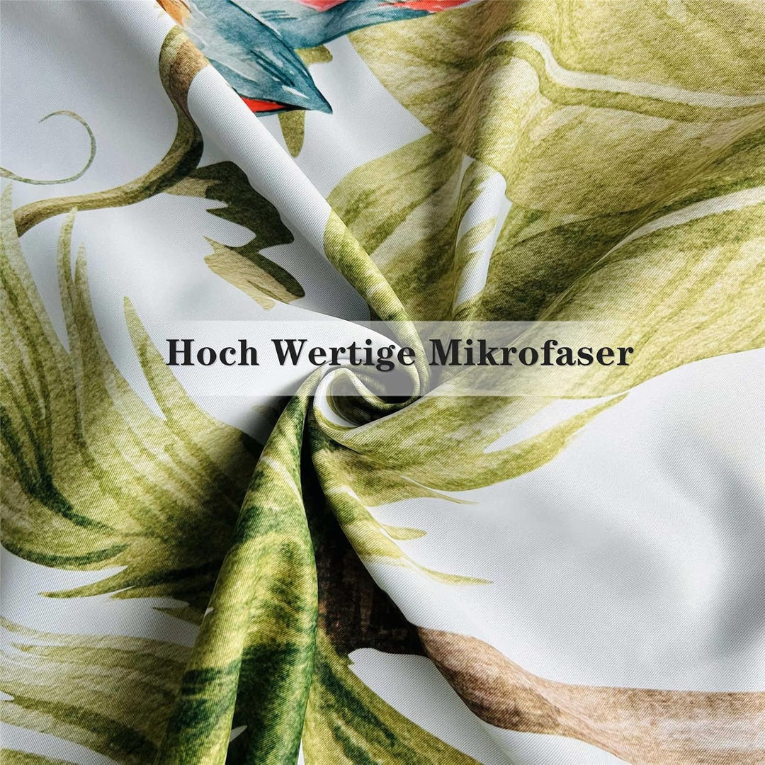 YUANZU Afrikanische Tier Vorhänge Safari Dschungel Löwe Zebra Affen Papageien Palmen Blumen Ösen Gar