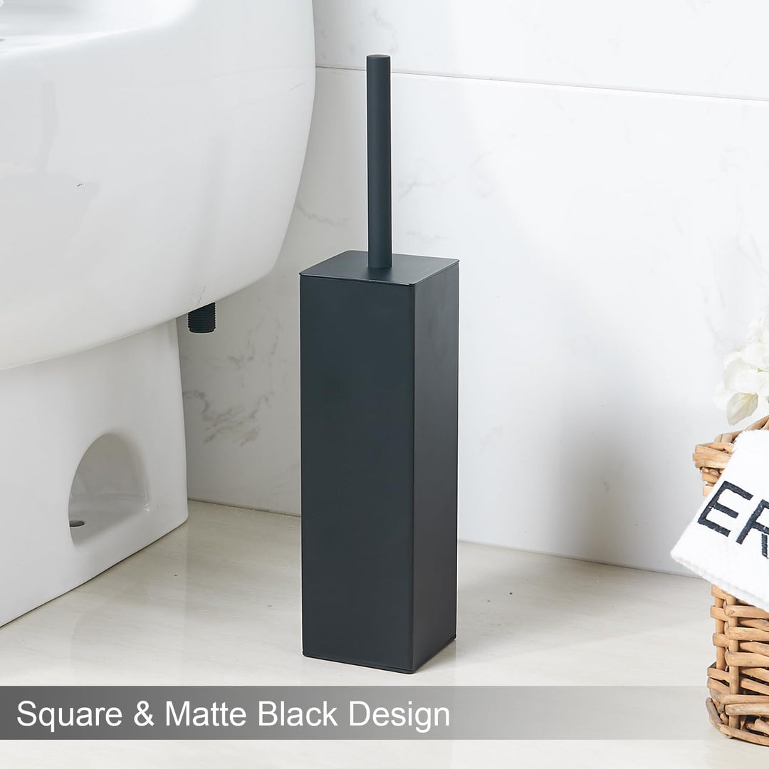 bgl Toilettenbürstenhalter aus Edelstahl, für Badezimmer und Hotel (schwarz), Schwarz