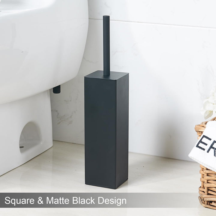 bgl Toilettenbürstenhalter aus Edelstahl, für Badezimmer und Hotel (schwarz), Schwarz