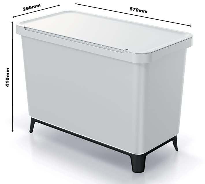 BirnePower Mülleimer 3er Set 3x 10L Müllbehälter Abfalleimer 30L Mülltrennsystem Müllsammler Set Ein