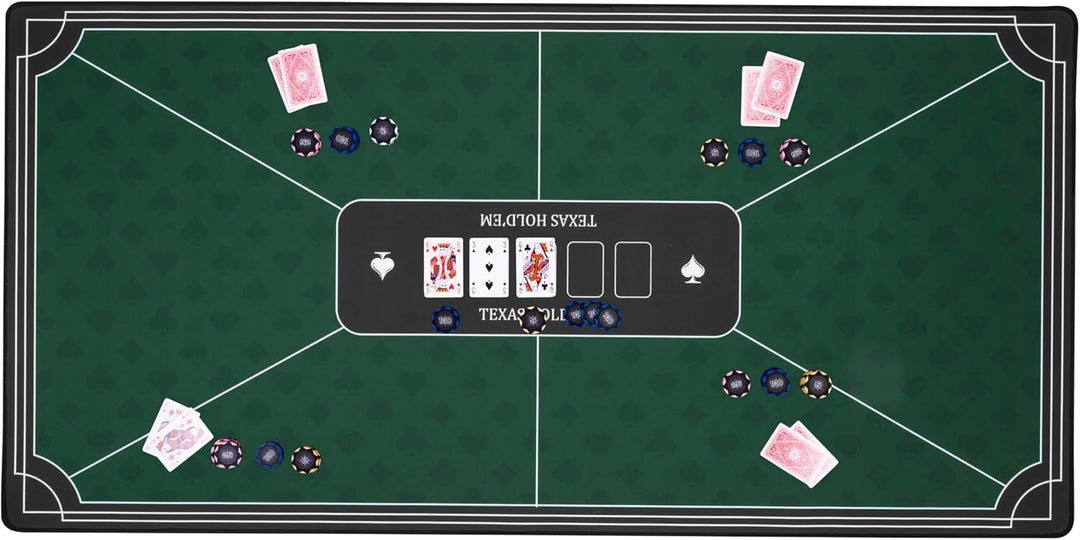 Engelhart - 320992 – Pokermatte grün – rutschfeste Spielfläche 120 cm x 60 cm – Dicke: 3 mm – Bedruc