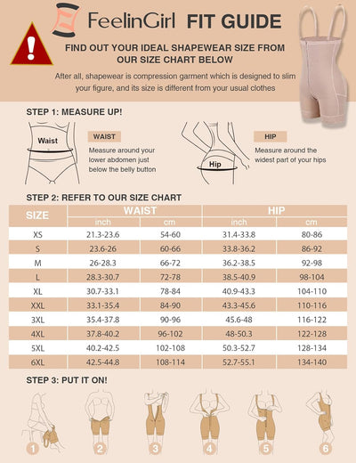 FeelinGirl Miederhose Damen Bauchweg mit Reissverschluss Bauchkontrollhose mit Hoher Taille Shapewea