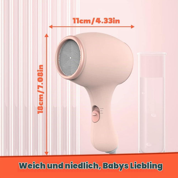 Lotvic Kinderfön, 550W Miniföhn für Mädchen, Föhn für Kinder, Kinder Föhn mit 3 Temperatur, Reiseföh