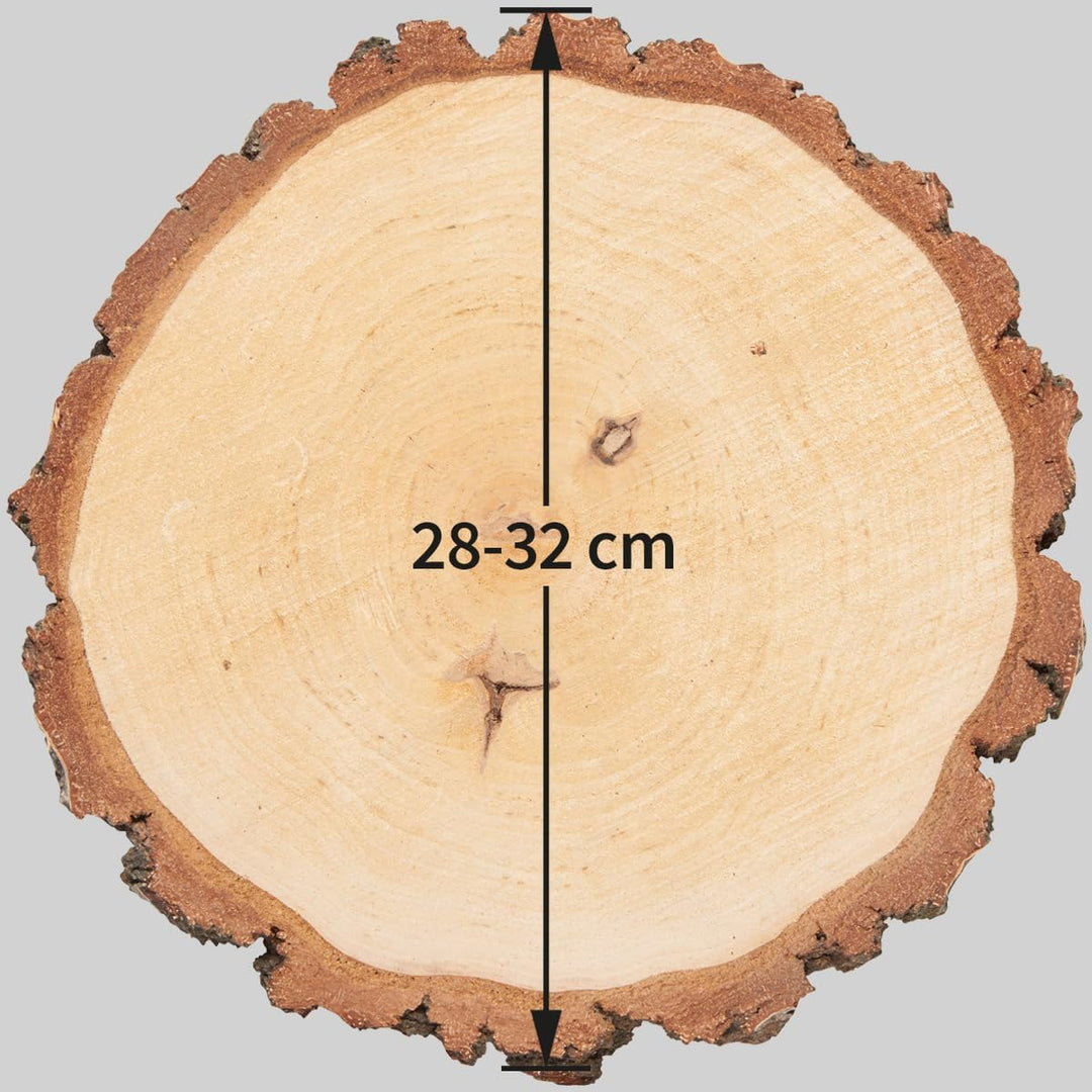 Grosse Holzscheiben in 30 cm (28-32cm) Durchmesser für DIY Basteln und Dekorieren - 2 Stück runde Bi