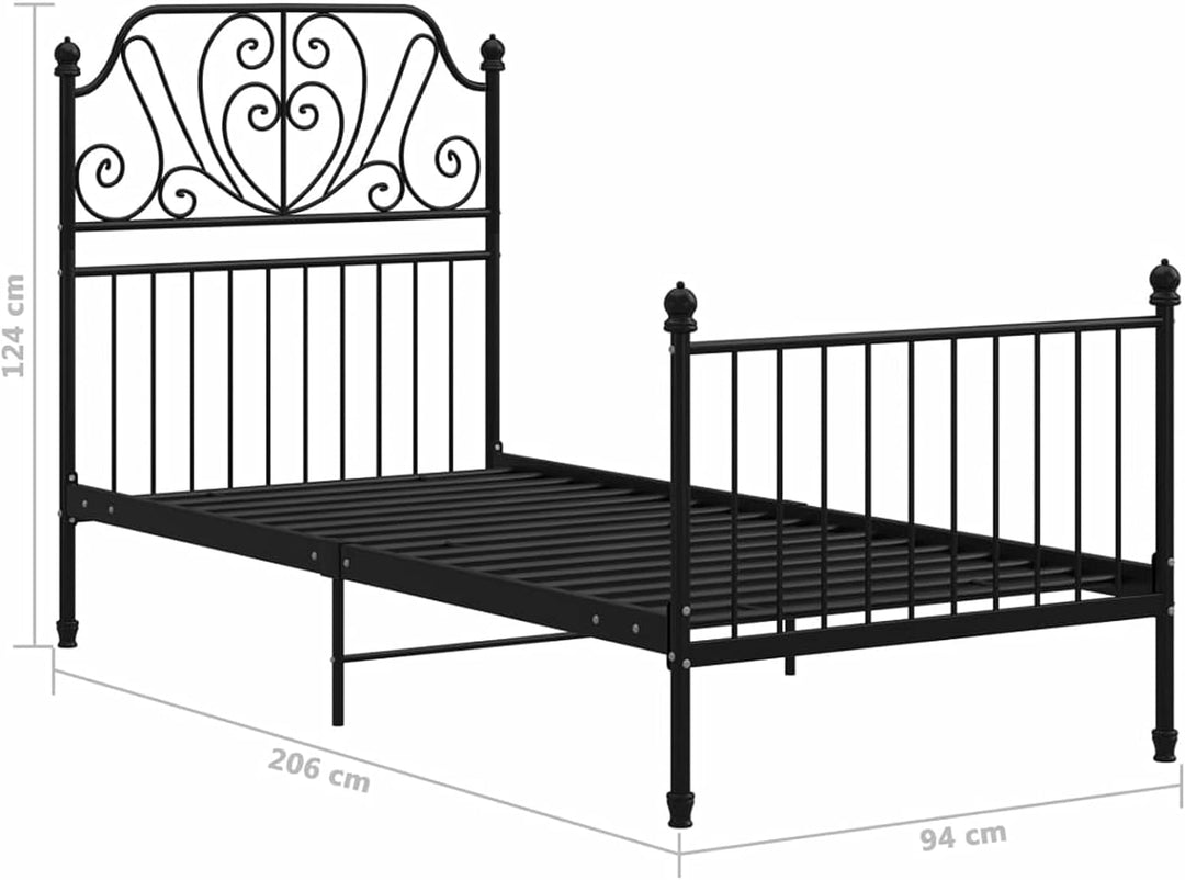 Tidyard Bettgestell Bettrahmen Metallbett Metallrahmenbett Doppelbett/Einzelbett Jugendbett Kinderbe