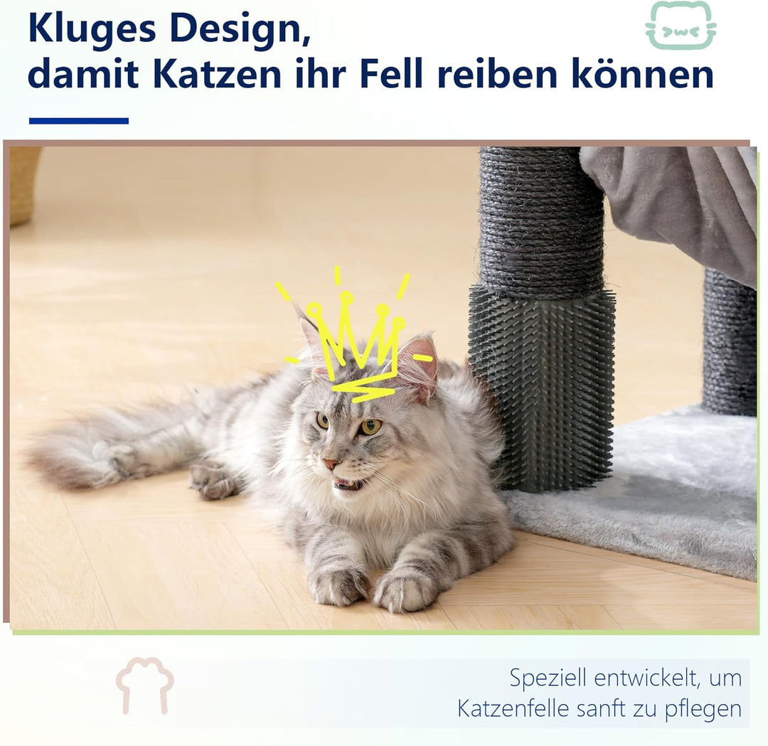 Hey-brother XXL Grosse Kratzbaum für Maine Katze, 168cm Katzenbaum für gross Katzen, mit übergrosser