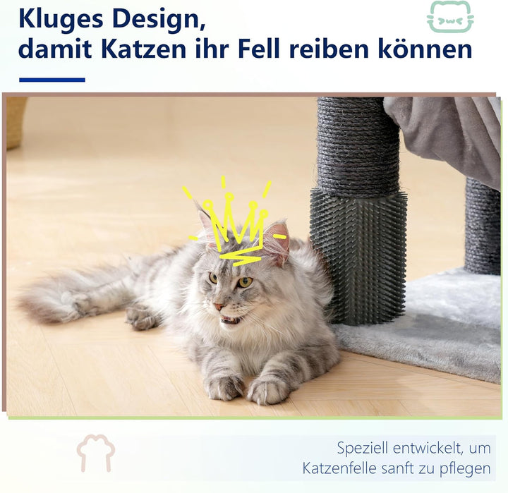 Hey-brother XXL Grosse Kratzbaum für Maine Katze, 168cm Katzenbaum für gross Katzen, mit übergrosser