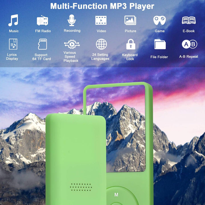 COVVY 8GB Tragbare MP3 Musik Player, Support bis zu 64GB SD Speicherkarte, Lossless Sound HiFi MP3 P