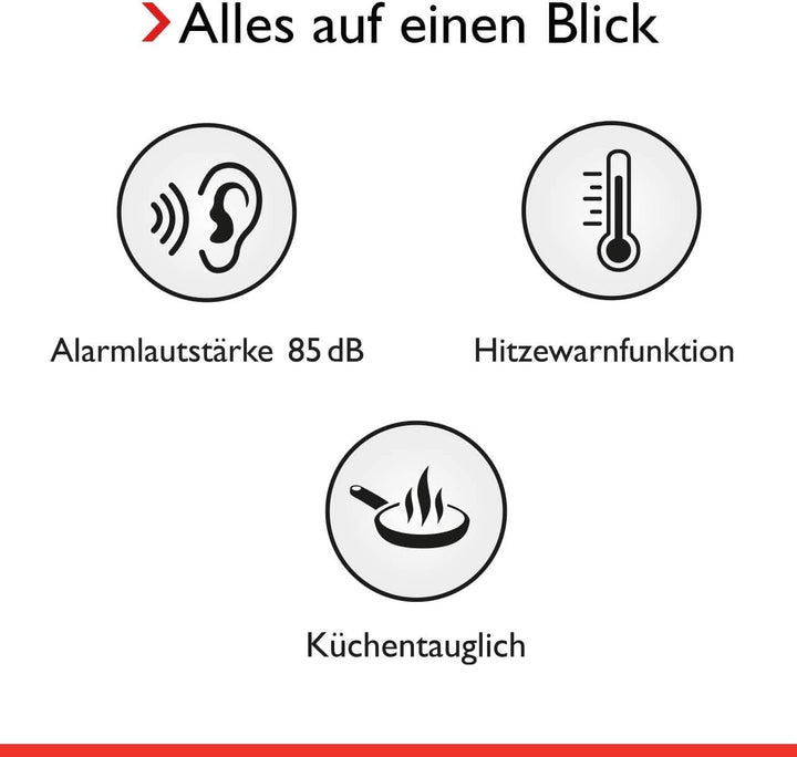 Pyrexx PX-1 • 1 Stück • Rauchmelder 10 Jahre Batterie mit Magnet-Halterung ohne Bohren und LED-Blink