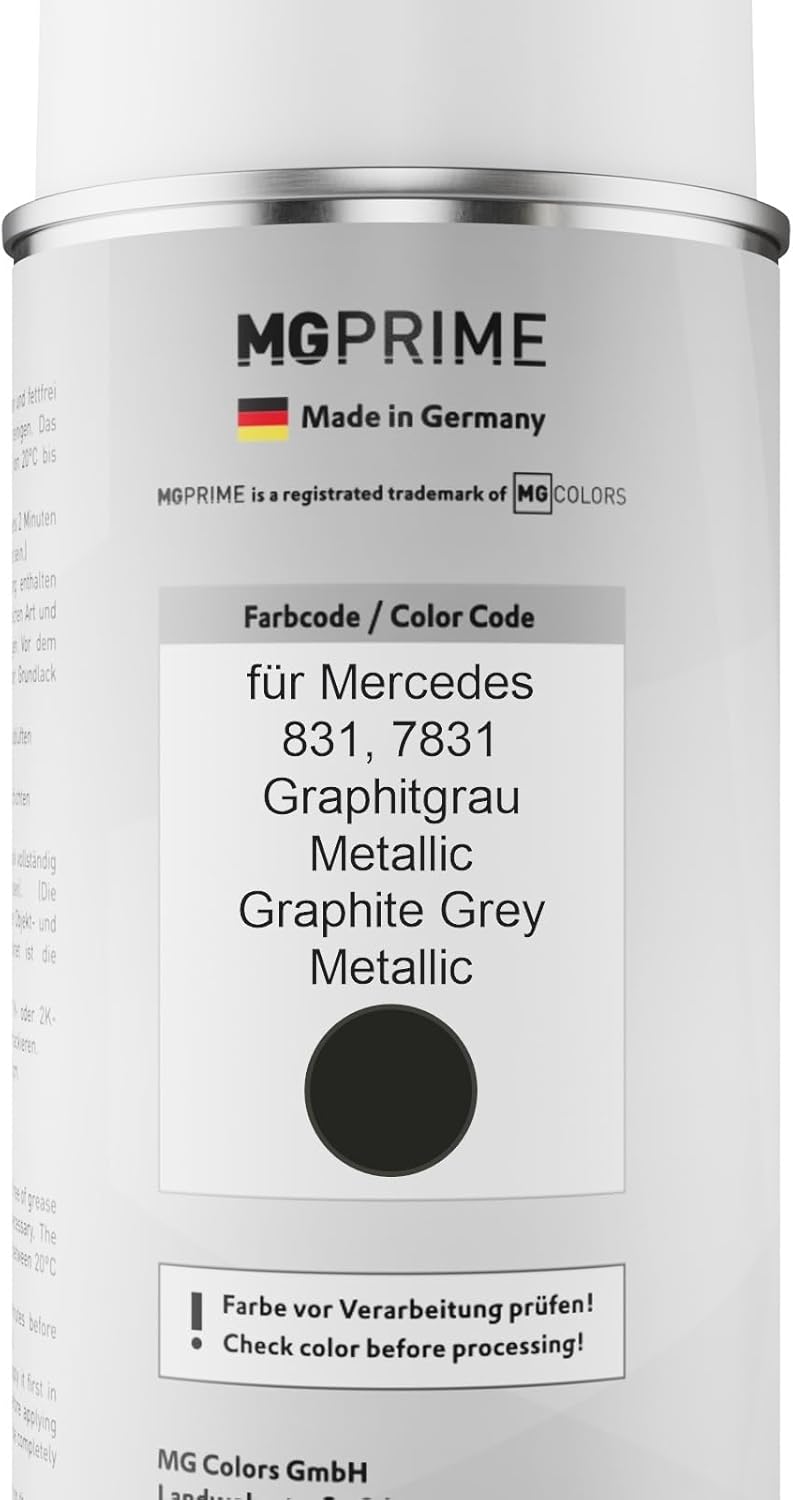 MG PRIME Autolack 2K Spraydosen Set für Mercedes 831/7831 Graphitgrau Metallic/Graphite Grey Metalli