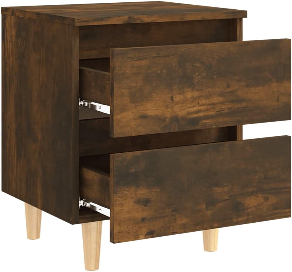 FIRBNUS Bedside Table Nachtkonsole Beistelltisch mit Stauraum Night Stand Nachttisch mit Massivholz-