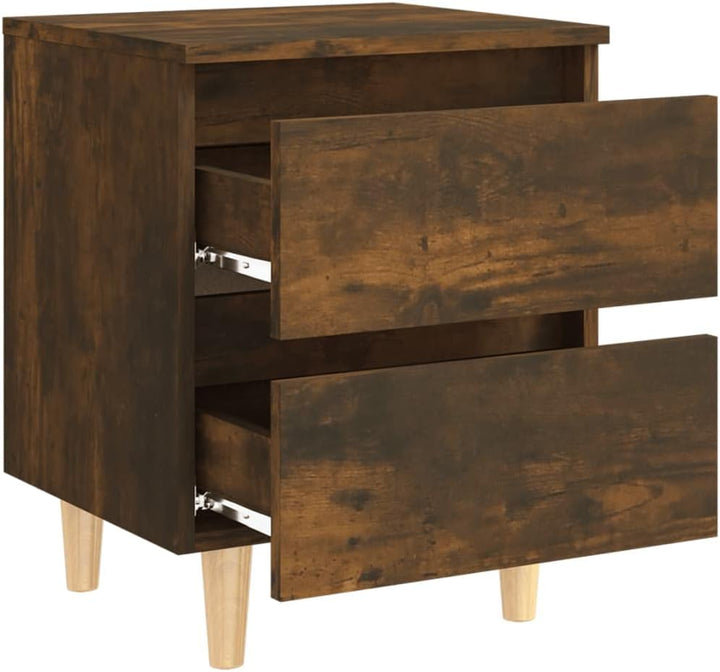 FIRBNUS Bedside Table Nachtkonsole Beistelltisch mit Stauraum Night Stand Nachttisch mit Massivholz-