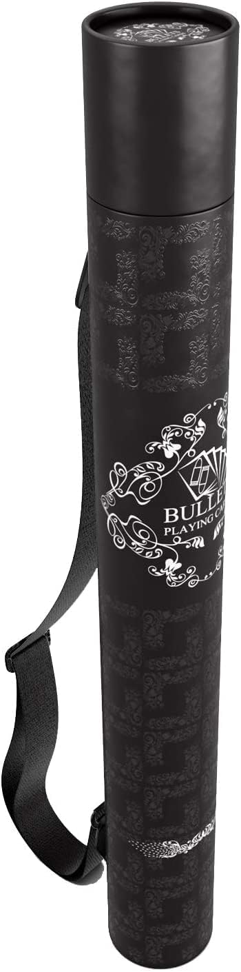Bullets Playing Cards - Runde Profi Poker Tischauflage 100cm – Pokertuch – Pokerteppich – Pokermatte
