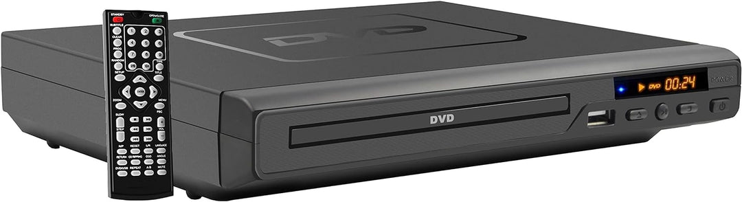 DVD-Player mit CD Funktion, HMDI, AV etc. in schwarz - mit Display - mit CD-Kopierfunktion