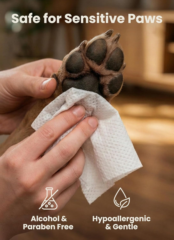 Pogi’s Feuchttücher für Hunde – Doppelpack Reisegrösse, mit Grüner-Tee-Duft, hypoallergen, mit Bambu