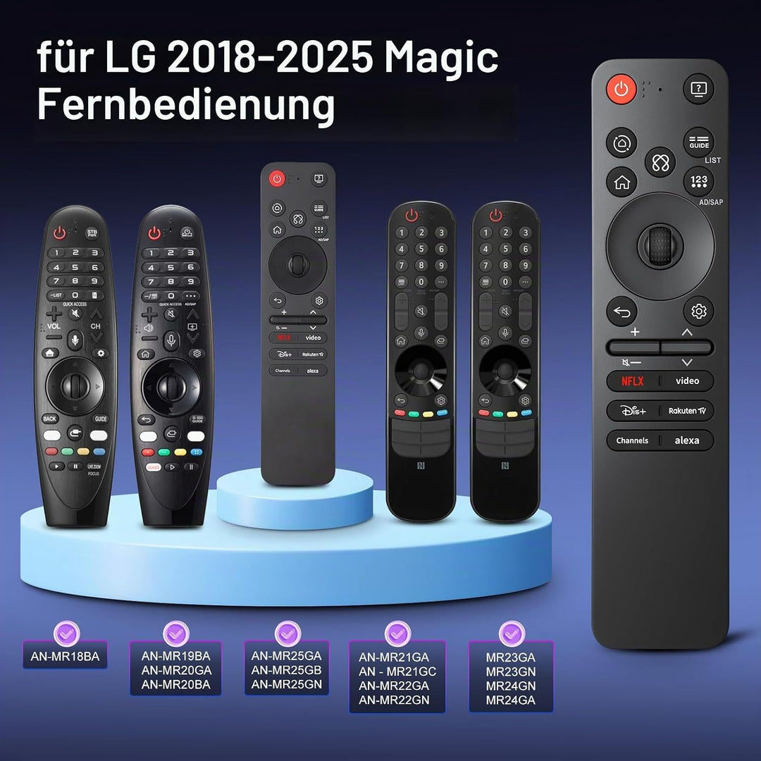 Magic Remote Fernbedienung für LG Smart TV Fernseher OLED EVO QNED 4K UHD NanoCell, für Original AN-