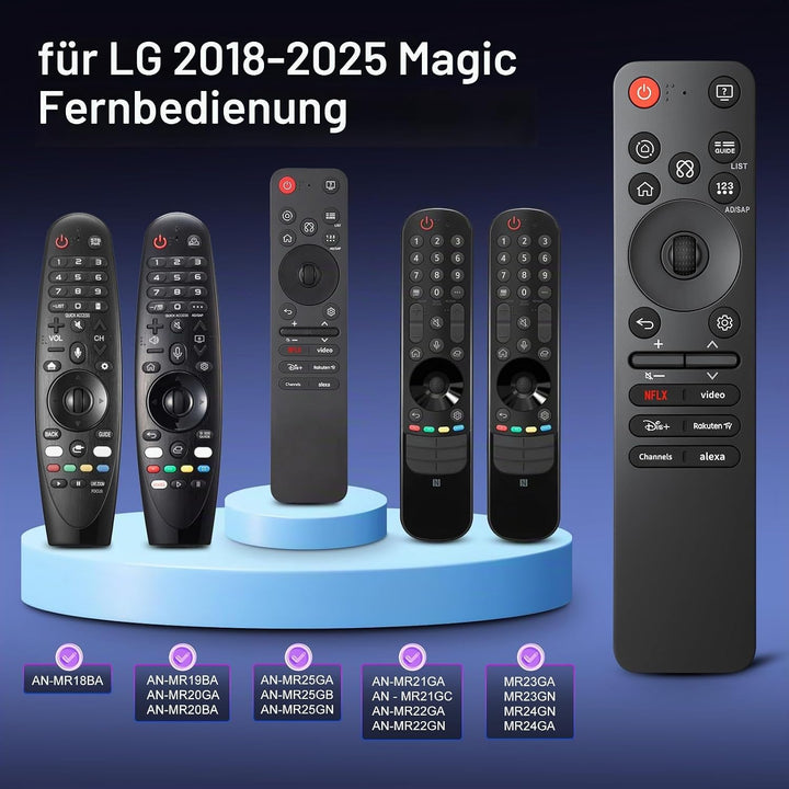 Magic Remote Fernbedienung für LG Smart TV Fernseher OLED EVO QNED 4K UHD NanoCell, für Original AN-