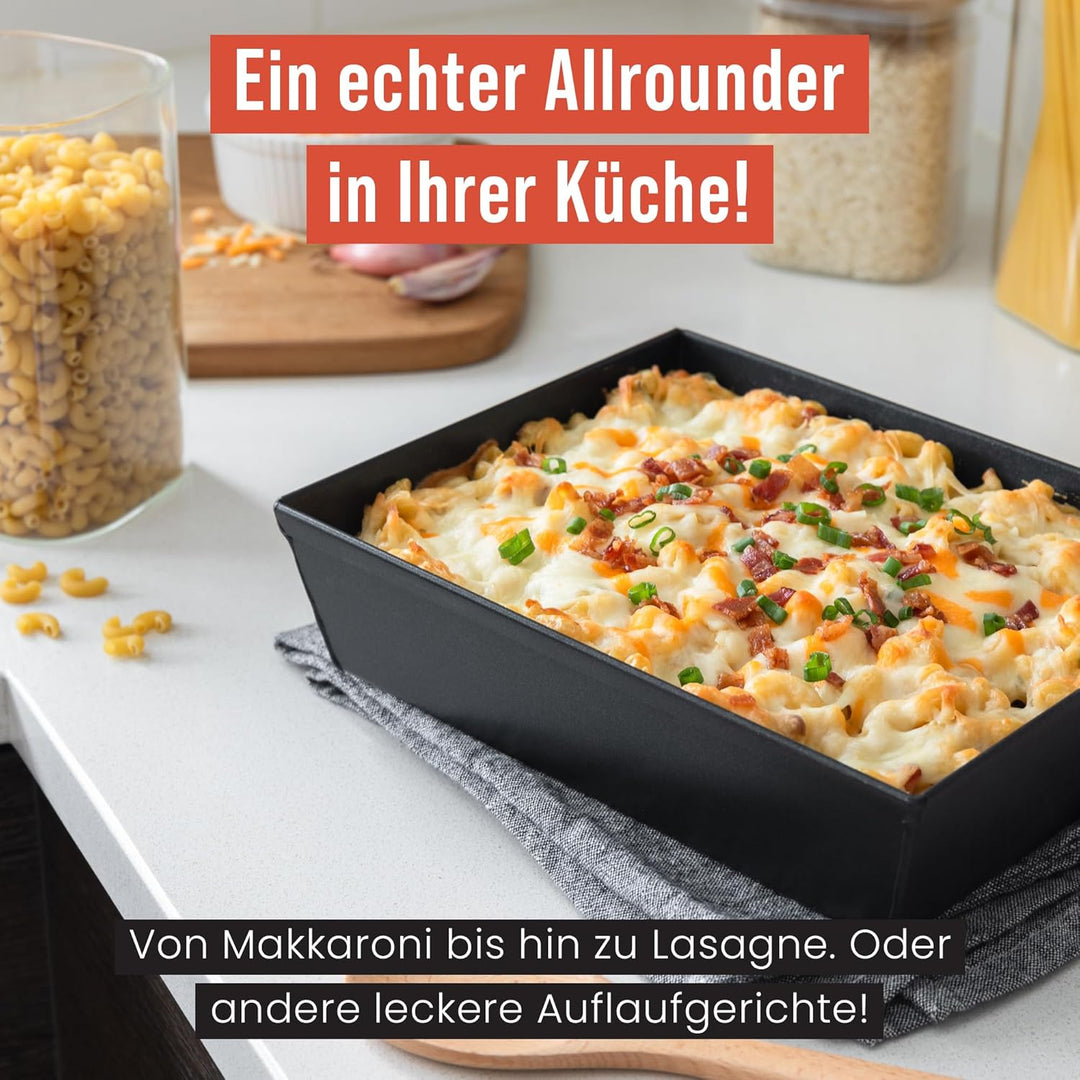 Chef Pomodoro Pizzablech – Pizza Backblech – Pizza Blech – Pizza Pan – Pizzaform rechteckig –Detroit
