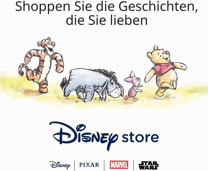 Disney Store Winnie Puuh Offizielles Kuscheltier, 32 cm, Stoffbär mit Stickereien und dem klassische