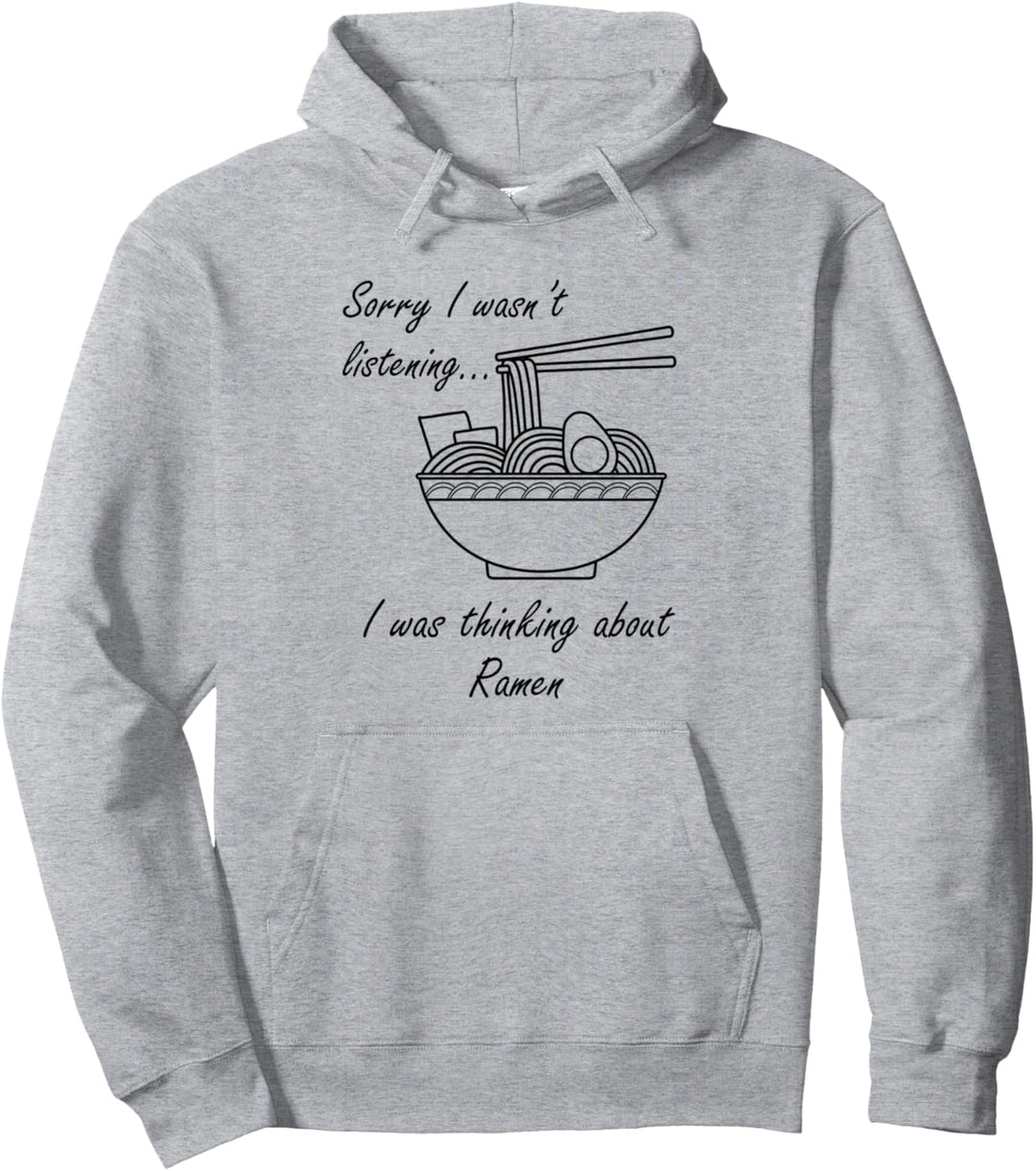 Nachdenken über Ramen-Nudeln Japanisches Essen Pullover Hoodie