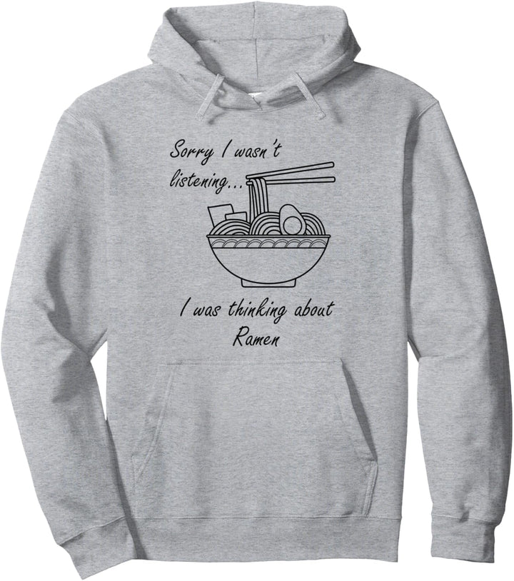 Nachdenken über Ramen-Nudeln Japanisches Essen Pullover Hoodie
