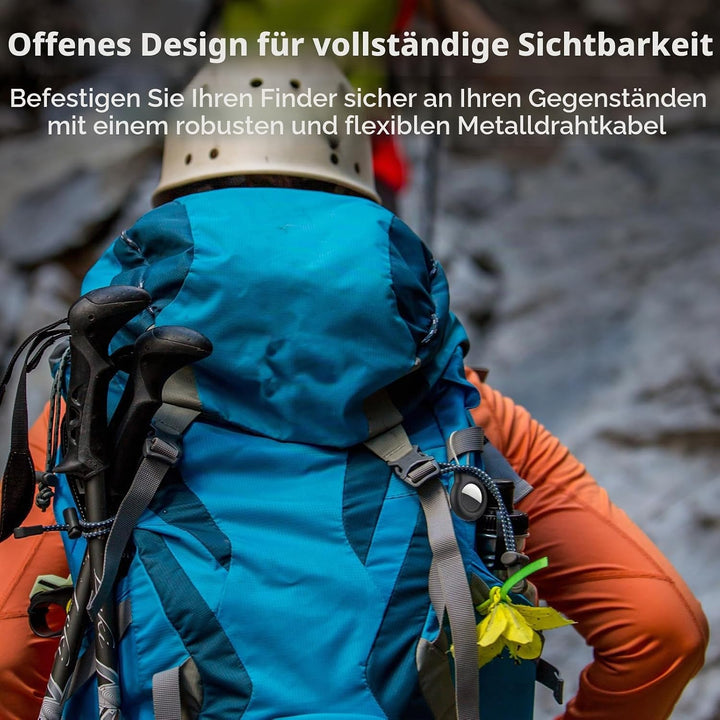 SPGUARD Kompatibel mit Apple AirTag Anhänger Secure Halter mit Kabel, 2er Pack Air Tag Lock Case Sch
